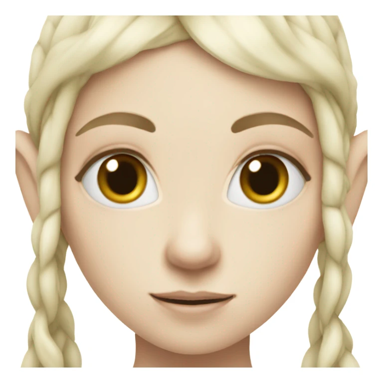 Elven girl with pale skin  sticker