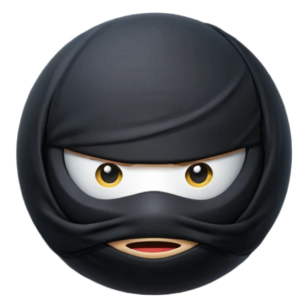 Black fabric Limbless ninja ball sphere! It’s rollable sticker