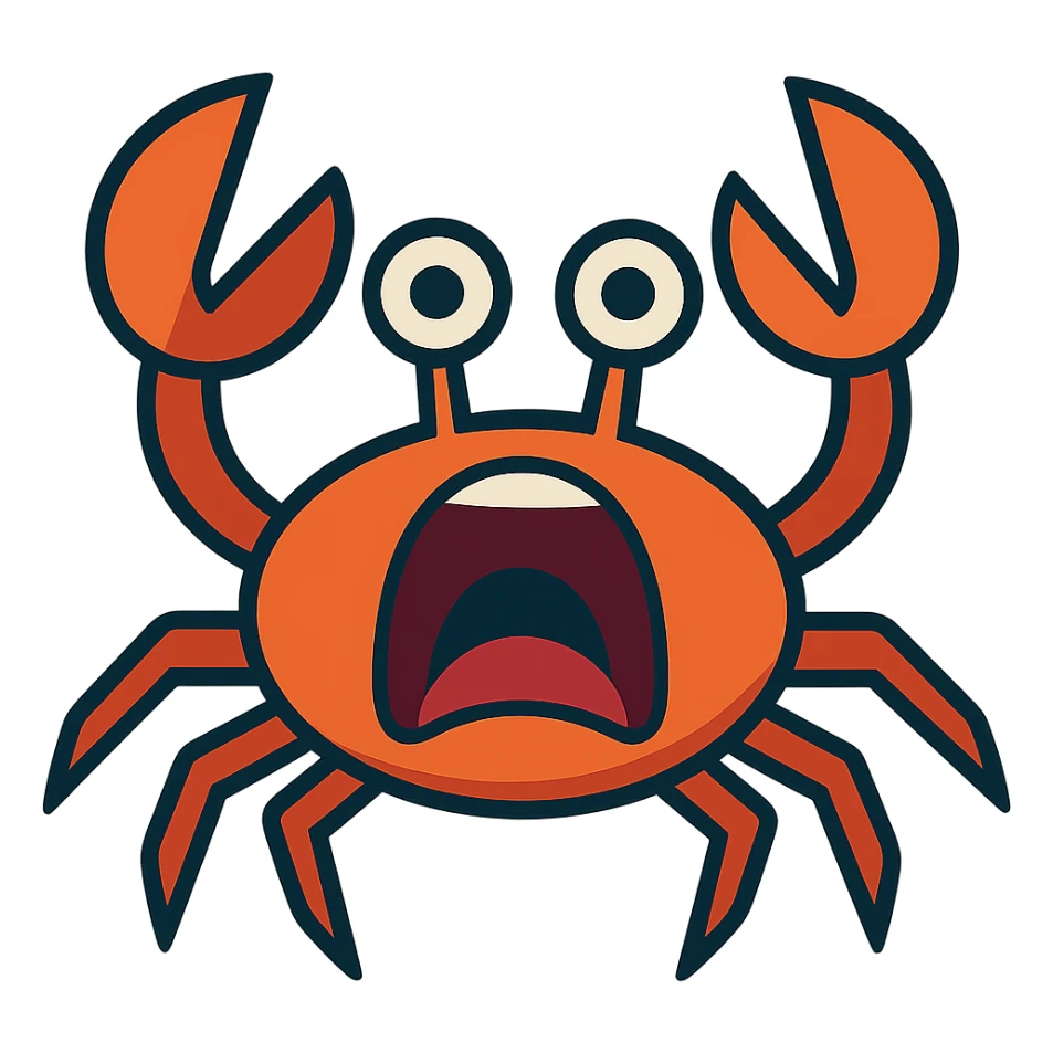 screaming crab sticker