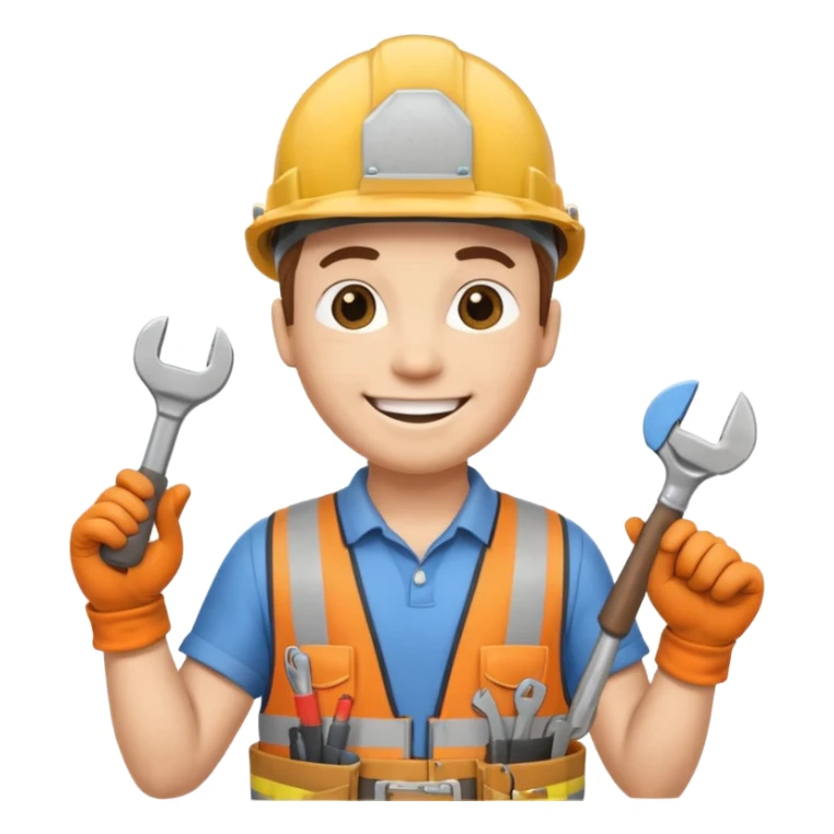 hazme un emoji estilo apple que sea constructor de una empresa sticker