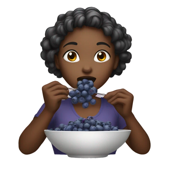 Girl eating blueberries sticker