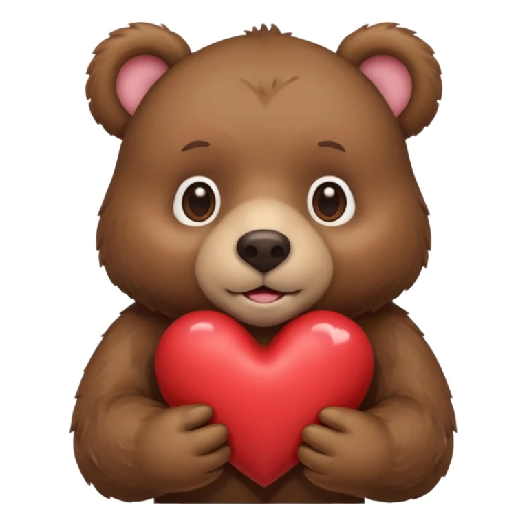 Ours qui tien un cœur  sticker