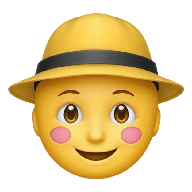 Şapkalı gülen yüzlü emoji sticker