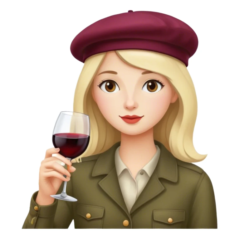 Girl drinking wine in France sticker