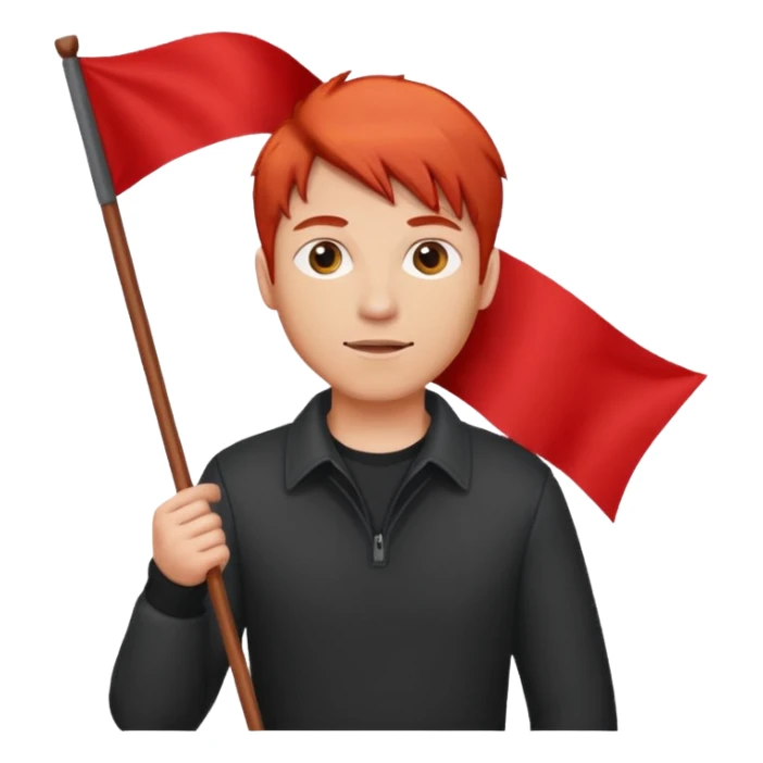 Red flag guy sticker