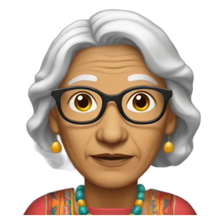 peruvian-style-outfit-old-woman sticker