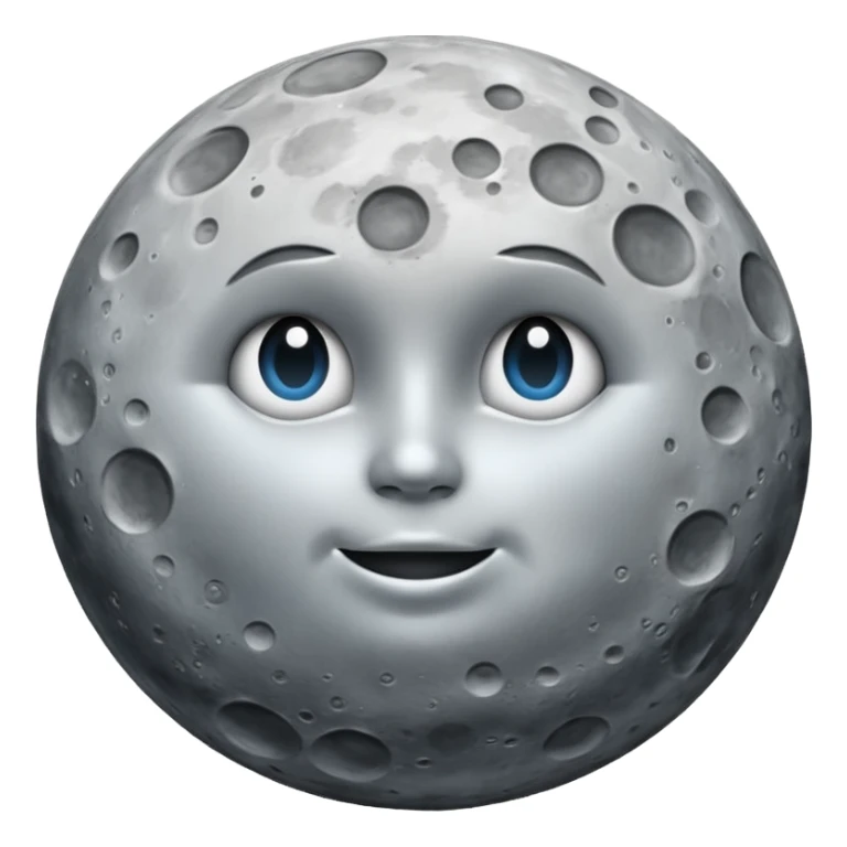 Moon without face sticker