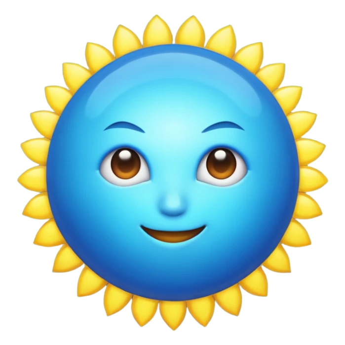 blue sun sticker