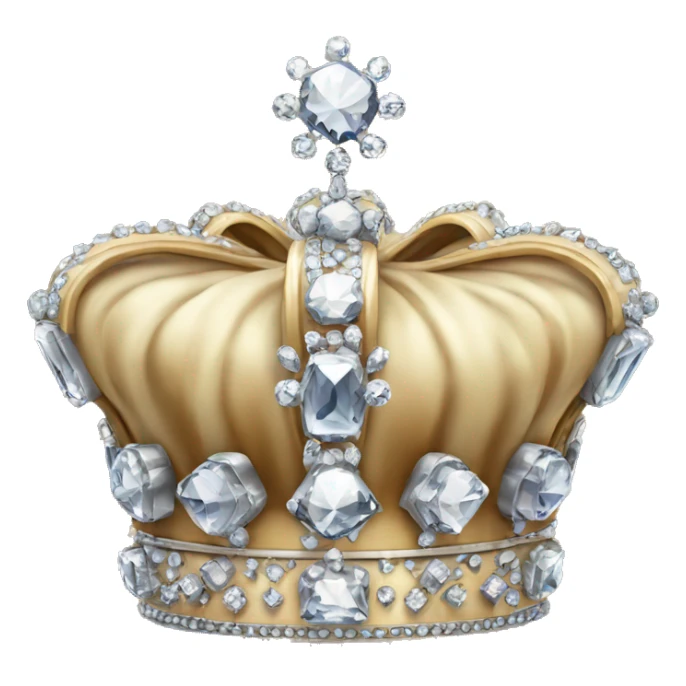 luxurious royal crown with diamonds placed on top sticker