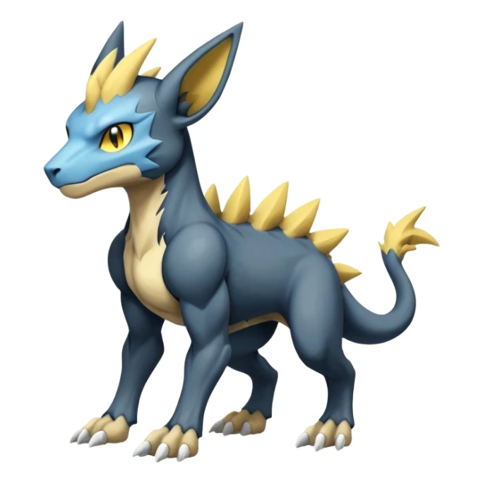 Manectric-Luxray-Cubone-Trico-Draco-Fakémon-hybrid-creature (full body), 4 legs sticker