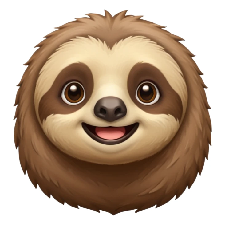 Perezoso que los ojos serán estrellas y este sonriendo  sticker