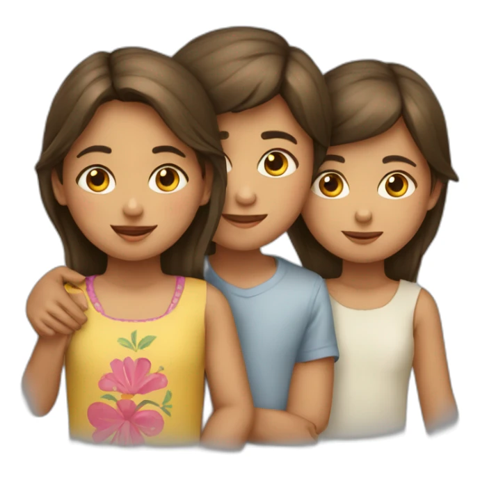 TRES NIÑOS Y UNA NIÑA sticker