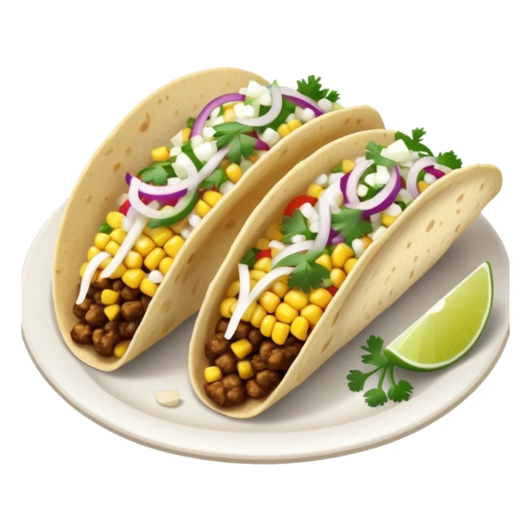 street tacos with diced white onions and cilantro only sticker