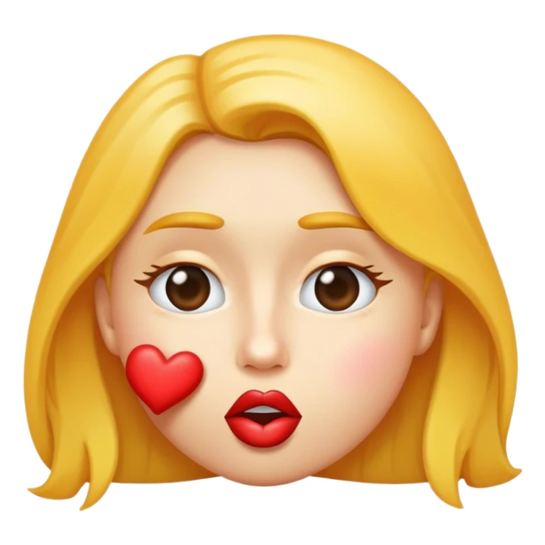 Kiss face emoji sticker
