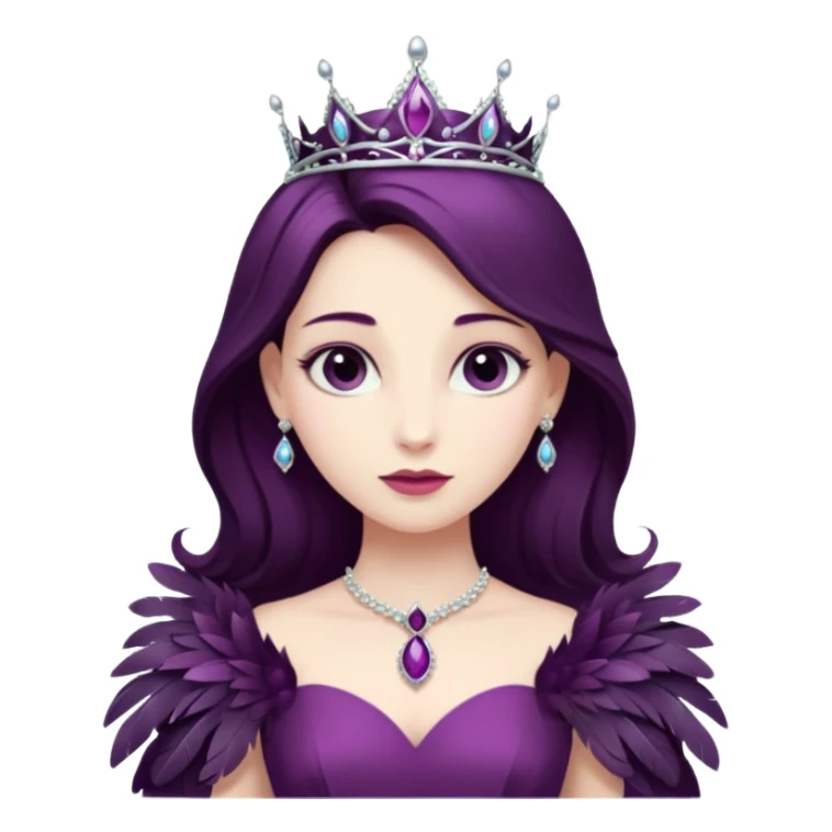  Princess – feather brooch + plum gown,Shadow Princesses. sticker