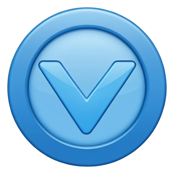 Una raya como ✔️ así pero azul y un círculo  así pero el ✔️ sea más grande sticker