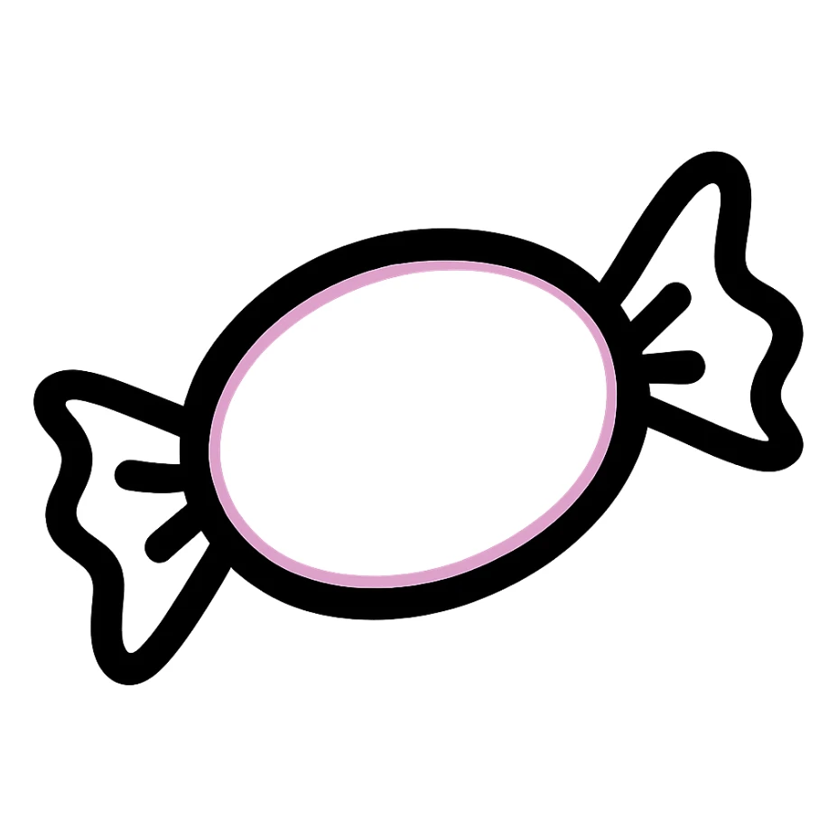 Make the hand drawn pink object icon's lines much thicker, keep the pink color, no fill, transparent background. sticker