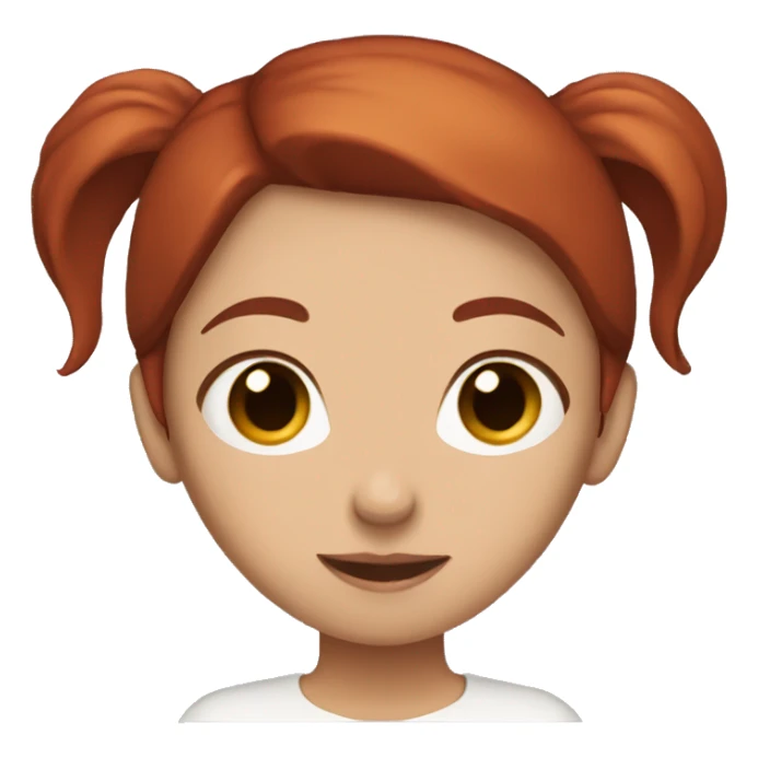 dark red hair girl holding calico sticker