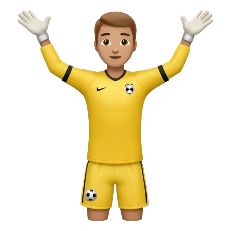 soccer goalkeeper full body arms out wide sticker