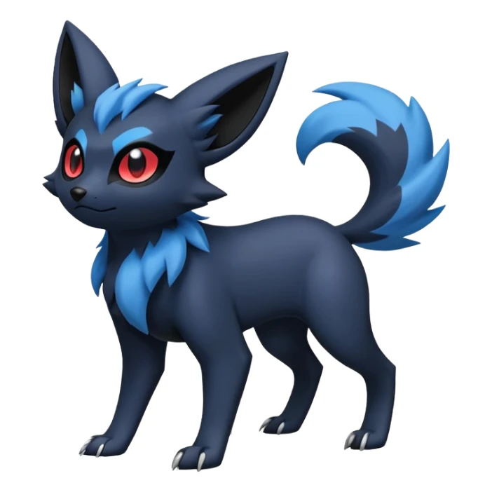 Zorua-Absol-Umbreon-Fakémon-hybrid-creature (full body)  sticker