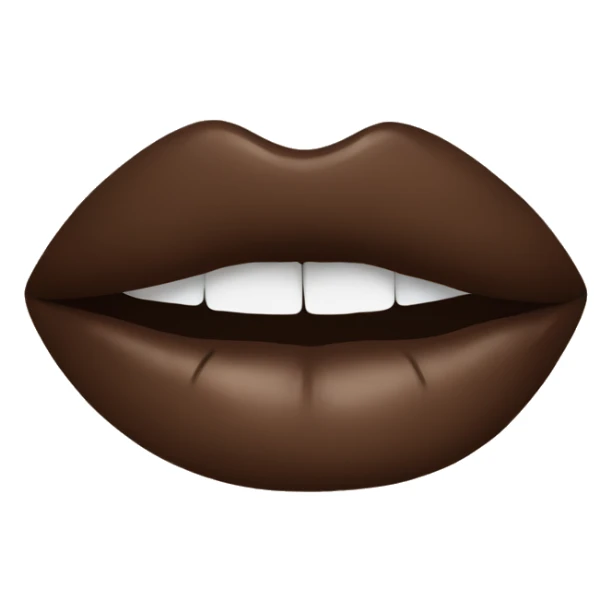 brown lipstick sticker