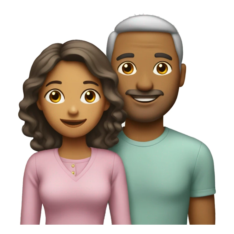 Mom daughter and dad liht color sticker