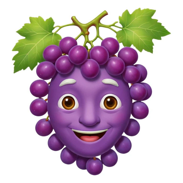 A grape with a face of a grandpa sticker