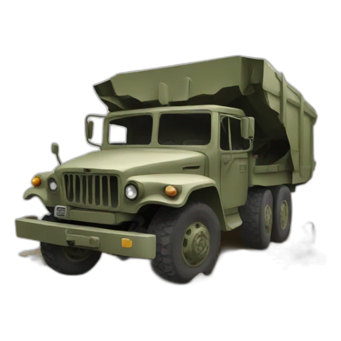 Crashed army truck sticker