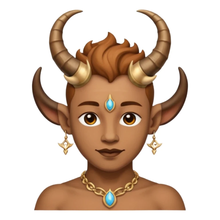 Try horns on the throat chakra sticker