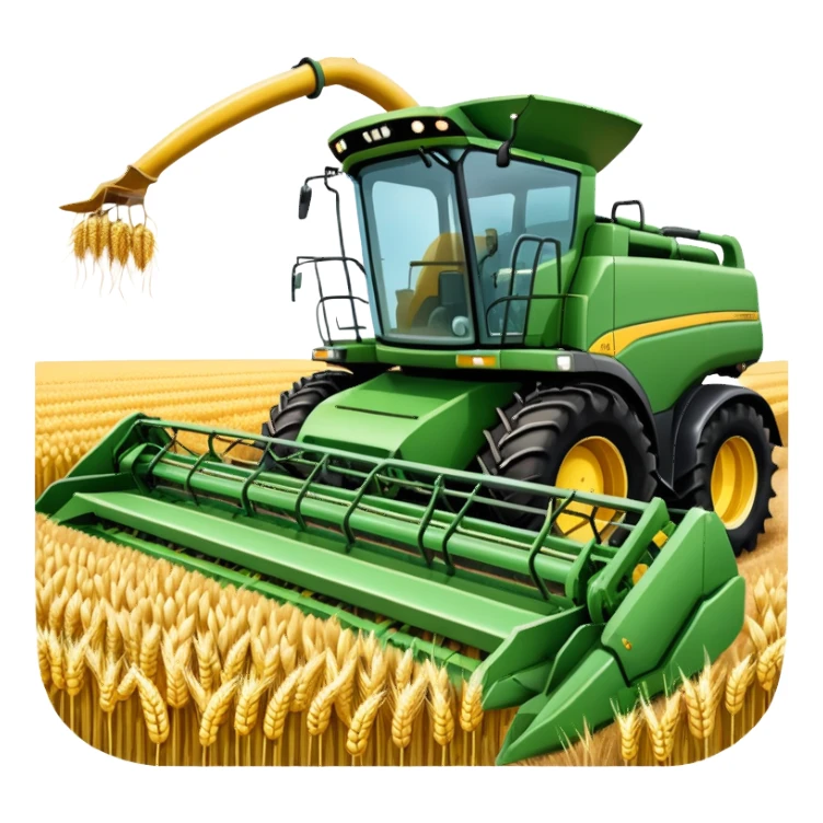 An icon featuring a wheat field, a combine harvester, fertilizer formulas, and plant cells, symbolizing agronomy. The design includes farming tools and crops, representing agricultural science, crop production, and plant biology. Transparent background highlights sustainable farming and growth. sticker
