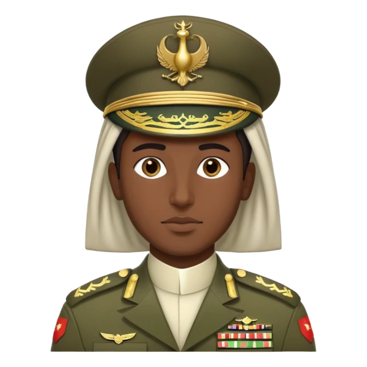 Saudi Arabian soldier in traditional military uniform sticker