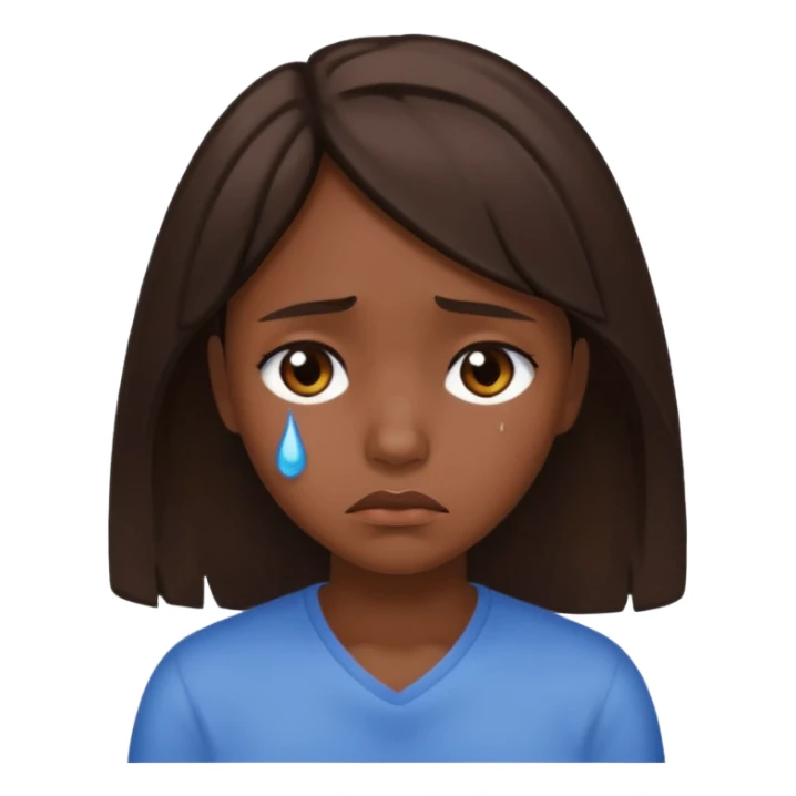 Niña triste morenita  sticker