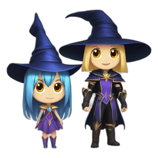 dark magician with dark magician girl sticker