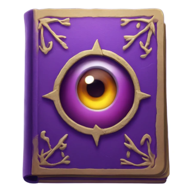 spell book that's purple with eye in the middle sticker