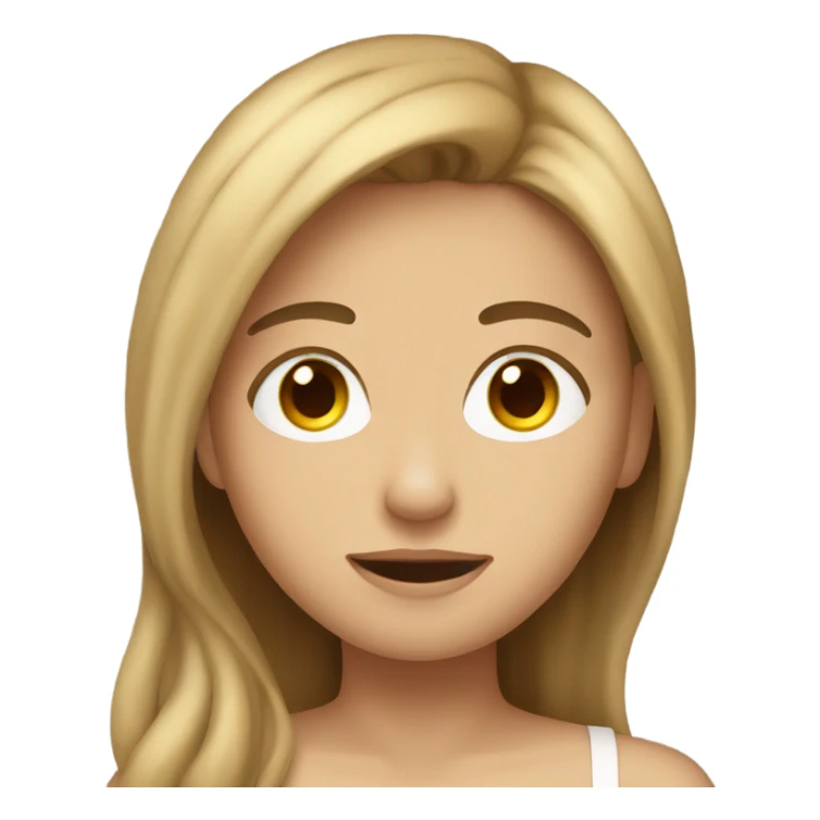 brown haired girl dreaming of blonde boy sticker