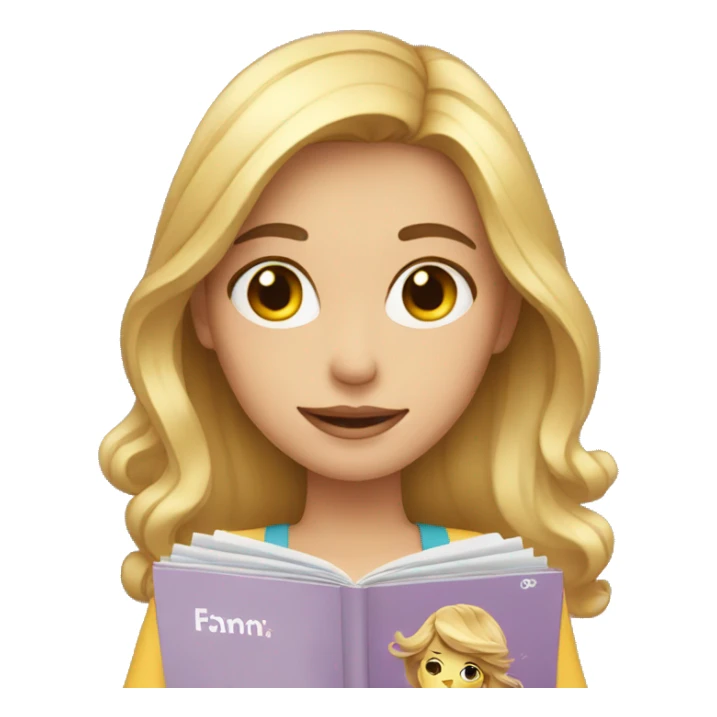 Girl holds a magazine in hands sticker