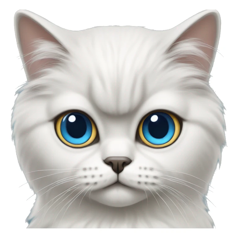Persian cat blue point color with big blue eyes sticker