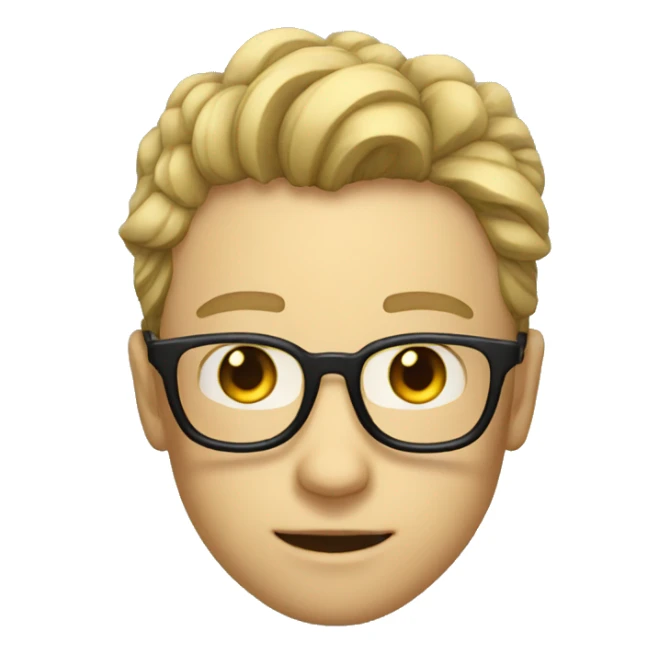 Persona con lentes emoji de wasap sticker