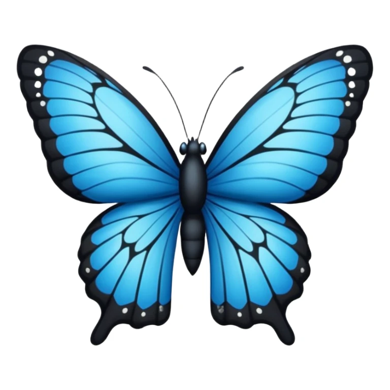 mariposa azul con negro sticker