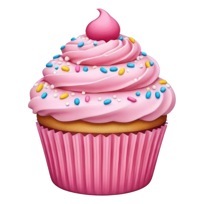 Cupcake with pink icing sticker