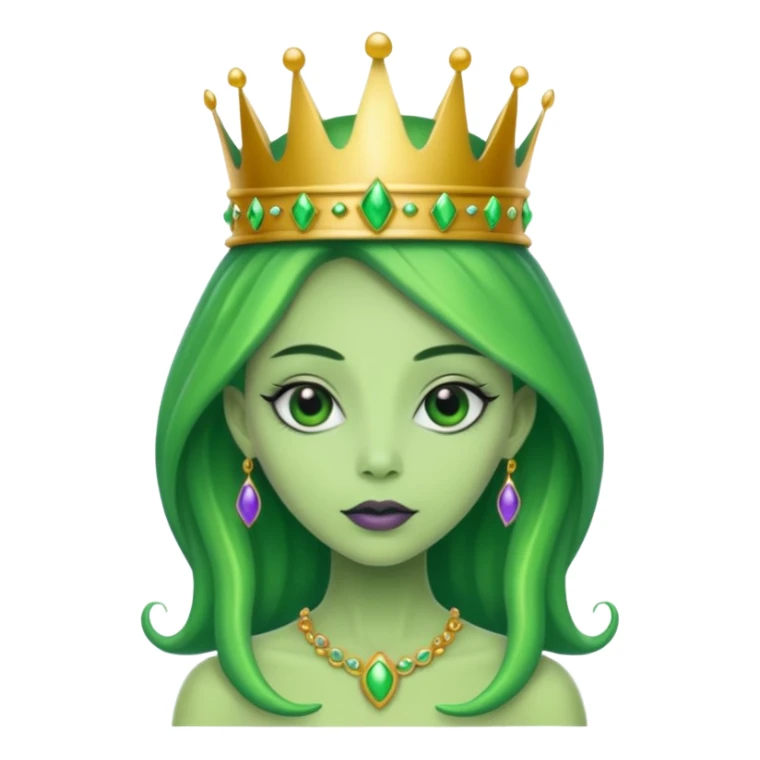 alien princess, bold, crown sticker
