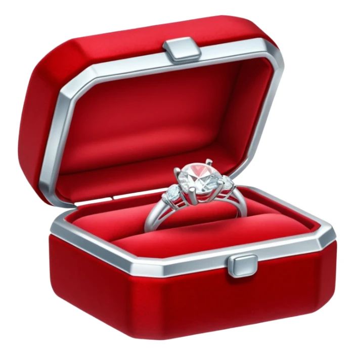 diamond jewelry ring in a red jewelry box sticker