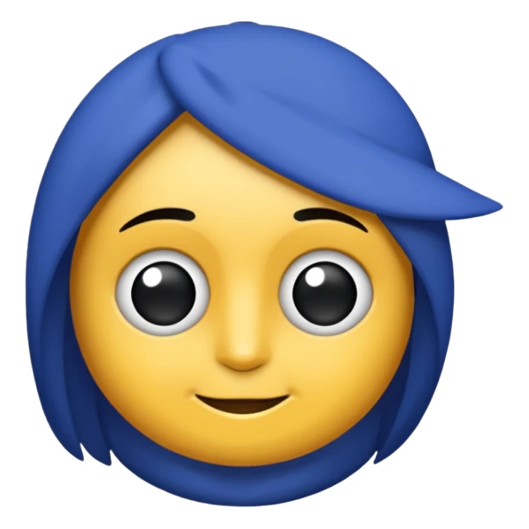 Inima mov cu trecere spre albastru si coada de drăcușor sticker