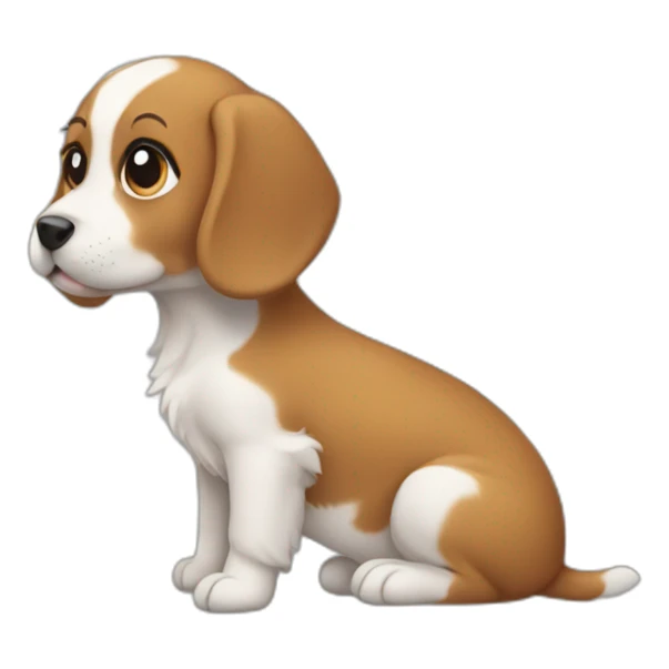 puppy side view sticker
