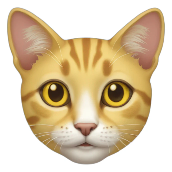 Yellow brazilian street cat sticker