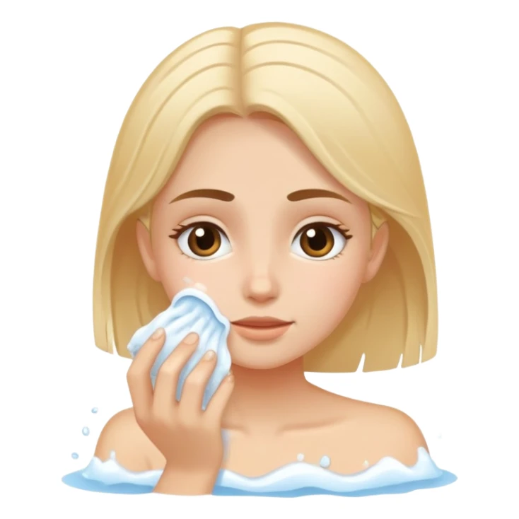 Chica lavándose la carita sticker