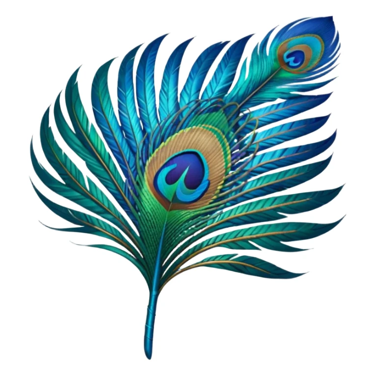 Peacock feather sticker