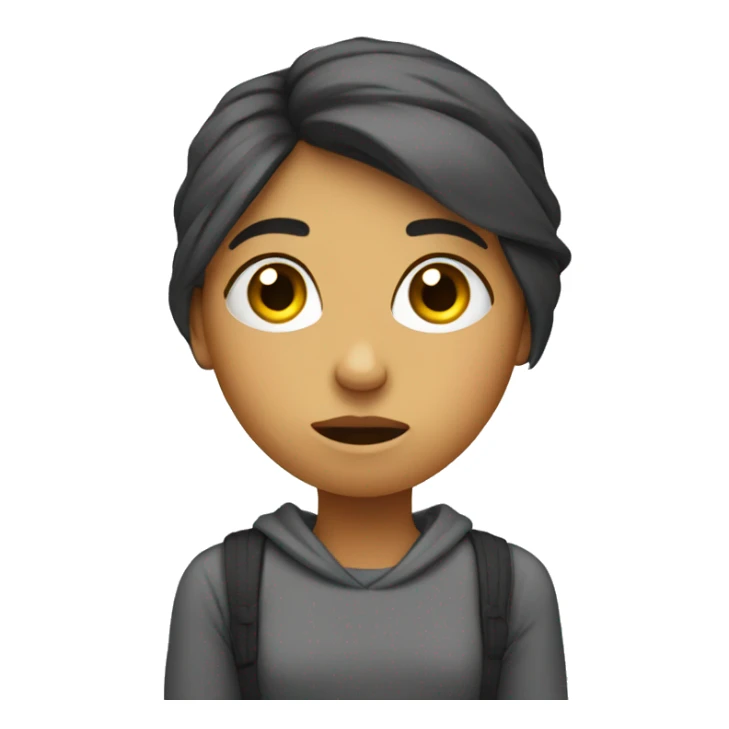 a bored girl who is following a class sticker