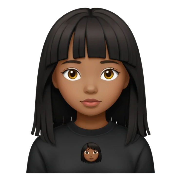 Philippino girl in black fringed sweatshirt sticker