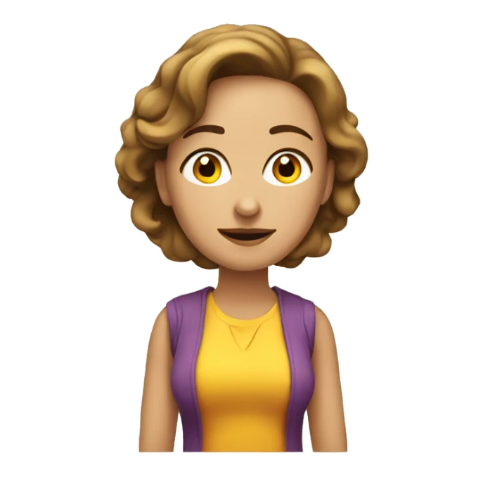 A woman thinking about what to buy sticker